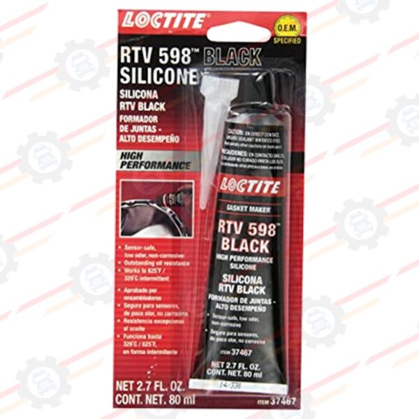 LOCTITE 598 SILICON RTV NEGRO, ALTO DESEMPEÑO (TUBO 80ML) / 491985